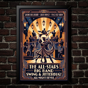Vintage Swingdansposter Poster