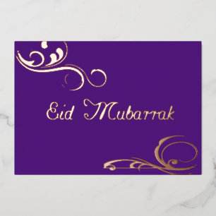 Vintage Swirls - Eid Mubarak nr2 Folie Uitnodiging