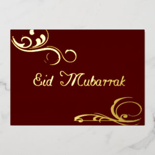 Vintage Swirls - Eid Mubarrak Folie Uitnodiging