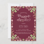 Vintage Syle Bridal Shower Invitation - Floral (Devant)