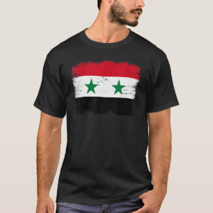 Vintage Syrische Arabische Republiek Vlag Syrische T-shirt