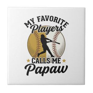 Vintage T-shirt met favoriete spelers van honkbal Tegeltje