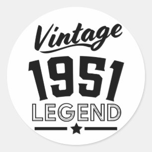 Vintage T-shirt uit de jaren 50 Klassieke ronde st Sticker