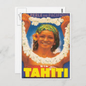 Vintage Tahiti Briefkaart (Voorkant / Achterkant)