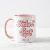Vintage Take It Facile style rétro Mug (Gauche)