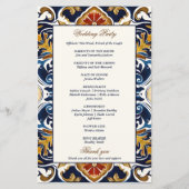 Vintage Talavera Azulejo Programme de mariage mexi (Dos)