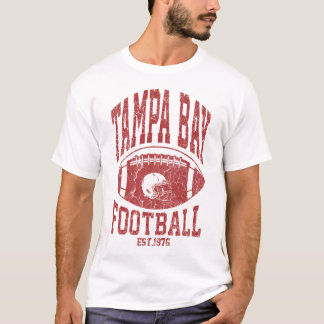 Vintage TampaBay Football Retro Gedecoreerde T-Shi T-shirt