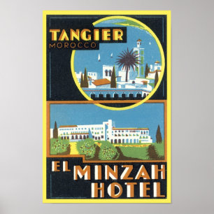 Vintage Tangier, Marokko El Minzah Hotel Poster