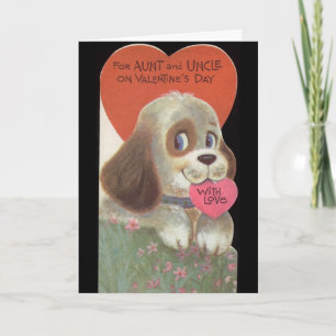 Vintage Tante en Oom Valentine Card Feestdagen Kaart
