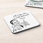 Vintage Tariff Refund Check Bier Onderzetter (Linkerzijde)