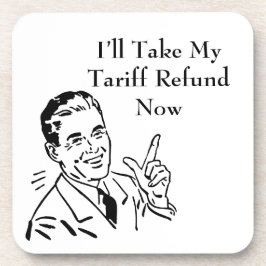 Vintage Tariff Refund Check Bier Onderzetter