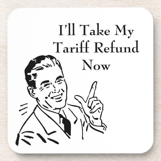 Vintage Tariff Refund Check Bier Onderzetter (Voorkant)