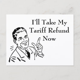 Vintage Tariff Refund Check Briefkaart