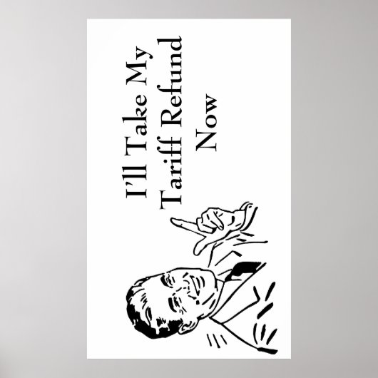 Vintage Tariff Refund Check Poster (Voorkant)
