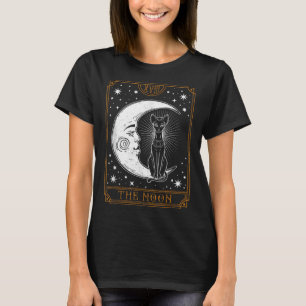 Vintage Tarot Kaart Crescent Moon Stars Egyptische T-shirt