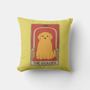 Vintage Tarotkaart de Goud Retriever Hond Kussen