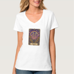 Vintage Tarotkaart Pride Dansende Skeletten Zonneb T-shirt