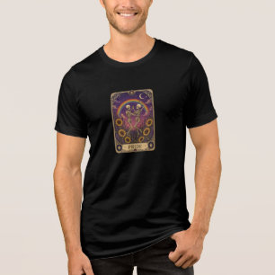 Vintage Tarotkaart Pride Dansende Skeletten Zonneb Tri-Blend Shirt