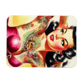 Vintage Tattooed Pinup Magneet (Horizontaal)