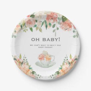 Vintage Tea Cup Baby shower Floral Bord