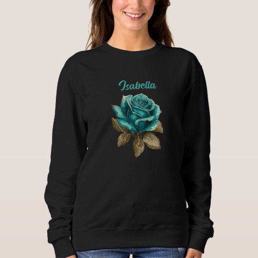 Vintage Teal Roos Sweatshirt (Voorkant)