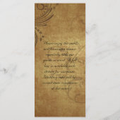 Vintage Teastain d'Antiquité Menu Personnalisé (Dos)