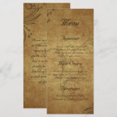 Vintage Teastain d'Antiquité Menu Personnalisé (Devant / Derrière)