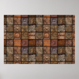 Vintage Tegels Poster voor ontkoppeling