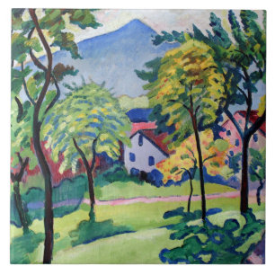 Vintage Tegernsee Landscape August Macke Tegeltje