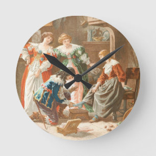 Vintage Tekening: Cinderella en de Pantoffel van Ronde Klok