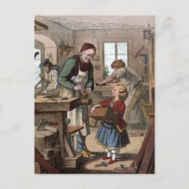 Vintage Tekening: De workshop Briefkaart