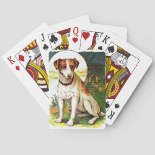 Vintage Tekening: Hefboom Russel Terrier Speelkaarten