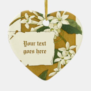 Vintage tekening witte jasmijn ornament