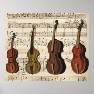 Vintage tekeninstrumenten poster
