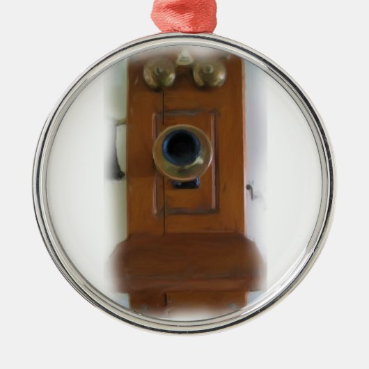 Vintage Telefoon Ornament (Voorkant)