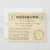 Vintage Telegramme Save the Date (Devant)