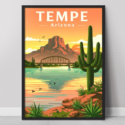 Vintage Tempe Arizona Poster