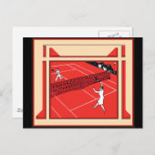 Vintage Tennis Briefkaart (Voorkant / Achterkant)
