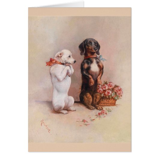 Vintage - Terrier en Dachshund Dogs, (Voorkant)
