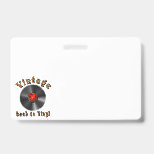 Vintage - Terug naar Vinyl is het record terug Badge