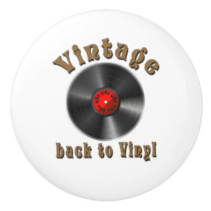 Vintage - Terug naar Vinyl is het record terug Keramische Knop