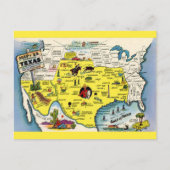 Vintage Texas Briefkaart (Voorkant)
