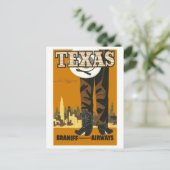 Vintage Texas Briefkaart (Staand voorkant)