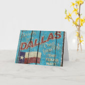 Vintage Texas - Carte de voeux Dallas (Fleur jaune)