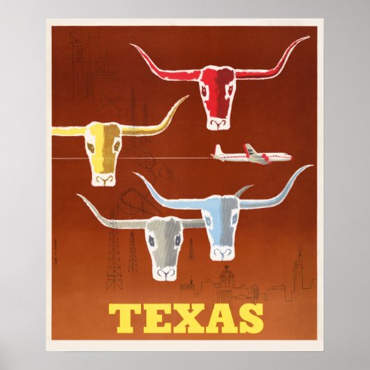 Vintage Texas Poster (Voorkant)