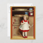 Vintage Thanksgiving Briefkaart (Voorkant / Achterkant)