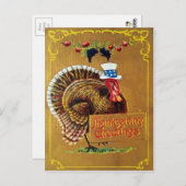 Vintage Thanksgiving Briefkaart (Voorkant / Achterkant)