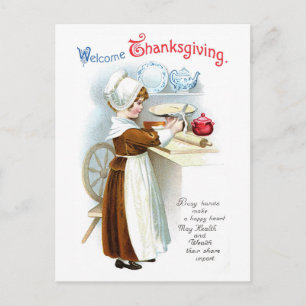 Vintage Thanksgiving Briefkaart