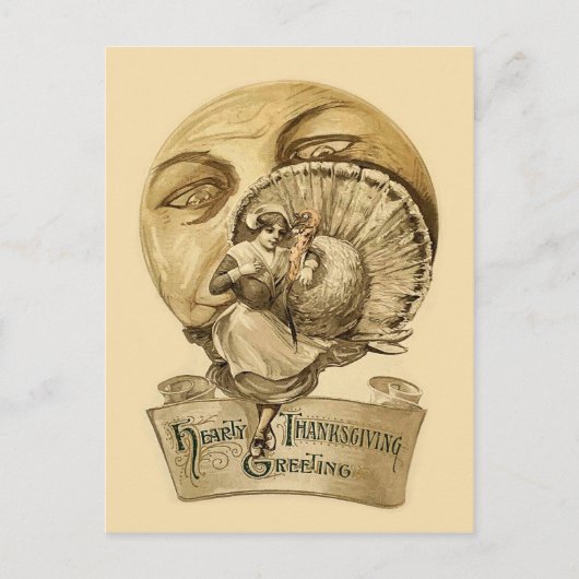 Vintage Thanksgiving Briefkaart (Voorkant)