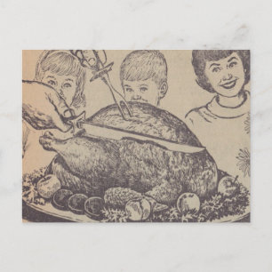 Vintage Thanksgiving Briefkaart